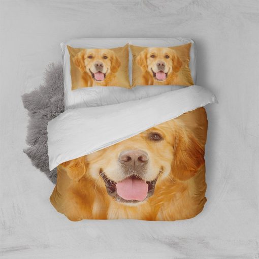 Gearhuman 3D Golden Retriever Custom Bedding Set GW01096 Bedding Set Twin 3PCS