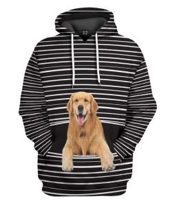 Gearhuman 3D Golden Retriever Custom Hoodie Apparel GV27073 3D Custom Fleece Hoodies Hoodie S 