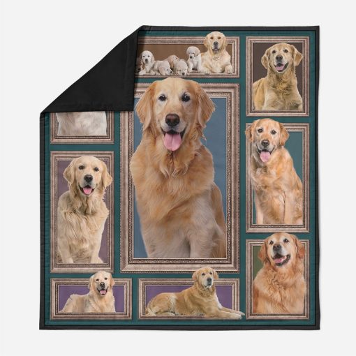 Gearhuman 3D Golden Retriever Custom Quilt GW01098 Quilt