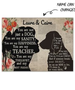 Gearhuman 3D Golden Retriever My Best Friend Custom Name Canvas GW260138 Canvas 1 Piece Non Frame M