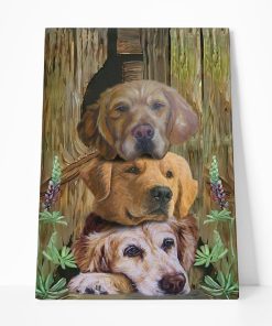 Gearhuman 3D Golden Retriever Painting Canvas GK26011 Canvas 1 Piece Non Frame M