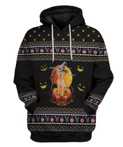 Gearhuman 3D Golden Retriever Ugly Sweater Halloween Custom Hoodie Apparel GV310813 3D Custom Fleece Hoodies Hoodie S 