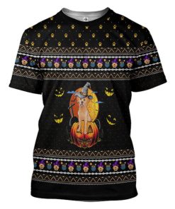 Gearhuman 3D Golden Retriever Ugly Sweater Halloween Custom Tshirt Apparel GV310813 3D T-shirt T-Shirt S 