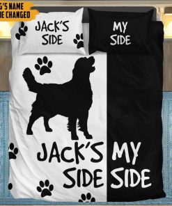 Gearhuman 3D Golden Retrievers Side My Side Custom Name Bedding Set GW11032 Bedding Set