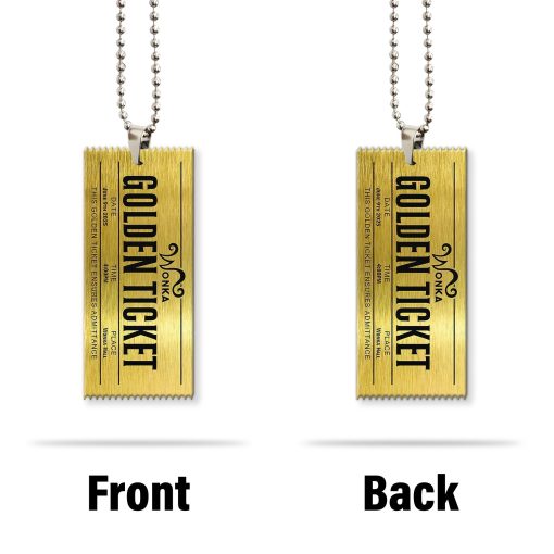 Gearhuman 3D Golden Ticket To The Chocolate Factory Car Hanging ZK1006219 Car Hanging