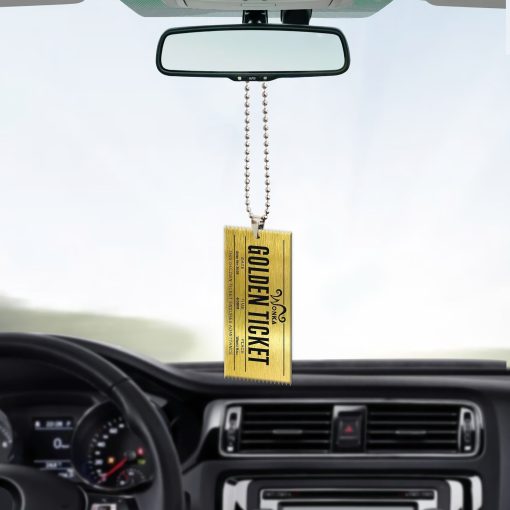 Gearhuman 3D Golden Ticket To The Chocolate Factory Car Hanging ZK1006219 Car Hanging