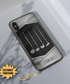 Gearhuman 3D Golf Silver Custom Name Phonecase GB30129 Glass Phone Case Iphone X 