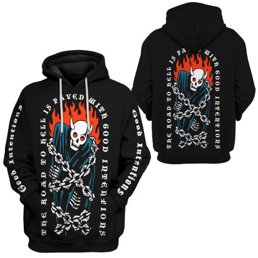 Gearhuman 3D Good Intentions Custom Hoodie Apparel GV14094 3D Custom Fleece Hoodies