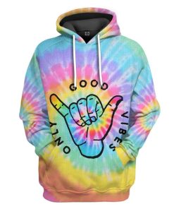 Gearhuman 3D Good Vibes Only Custom Hoodie Apparel GN01076 3D Custom Fleece Hoodies Hoodie S 
