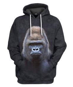 Gearhuman 3D Gorilla Front And Back Tshirt Hoodie Apparel GV08036 3D Apparel Hoodie S