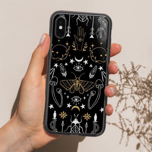 Gearhuman 3D Gothic Halloween Pattern Custom Phonecase GC15092 Glass Phone Case