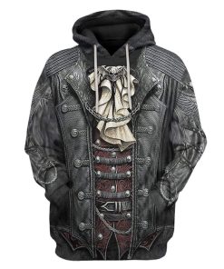 Gearhuman 3D Gothic Rock Skull Custom Hoodie Apparel GW270718 3D Custom Fleece Hoodies Hoodie S 