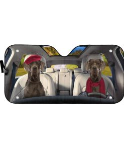 Gearhuman 3D Great Dane Couple Dog Auto Car Sunshade GV09037 Auto Sunshade 57''x27.5''