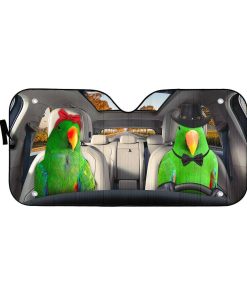 Gearhuman 3D Green Eclectus Parrot Auto Car Sunshade GV030317 Auto Sunshade 57''x27.5''