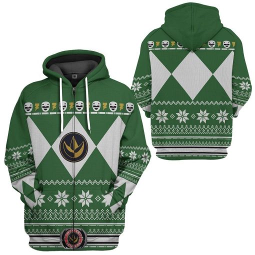 Gearhuman 3D Green Power Ranger Custom Tshirt Hoodie Apparel CW29104 3D Apparel