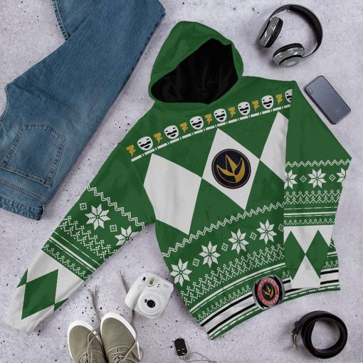 Gearhuman 3D Green Power Ranger Custom Tshirt Hoodie Apparel CW29104 3D Apparel