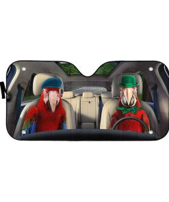 Gearhuman 3D Green Winged Macaw Parrot Auto Car Sunshade GV030315 Auto Sunshade 57''x27.5''