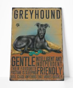 Gearhuman 3D Greyhound Dog Vintage Quotes Custom Canvas GW010314 Canvas 1 Piece Non Frame M