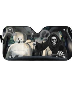 Gearhuman 3D Grim Reaper Skeleton Custom Car Auto Sunshade GW31086 Auto Sunshade 57''x27.5'' 