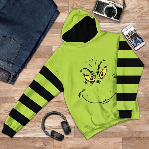 Gearhuman 3D Grinch Stripes Tshirt Hoodie Apparel GB06018 3D Apparel