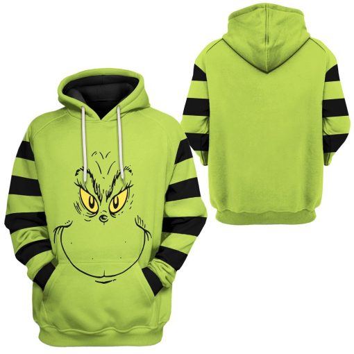 Gearhuman 3D Grinch Stripes Tshirt Hoodie Apparel GB06018 3D Apparel