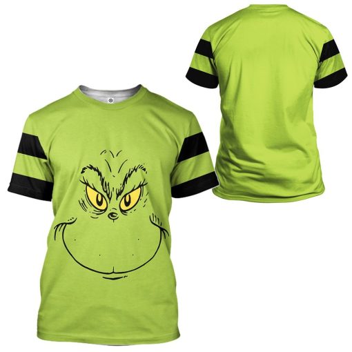 Gearhuman 3D Grinch Stripes Tshirt Hoodie Apparel GB06018 3D Apparel