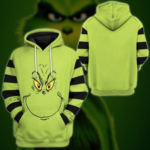 Gearhuman 3D Grinch Stripes Tshirt Hoodie Apparel GB06018 3D Apparel