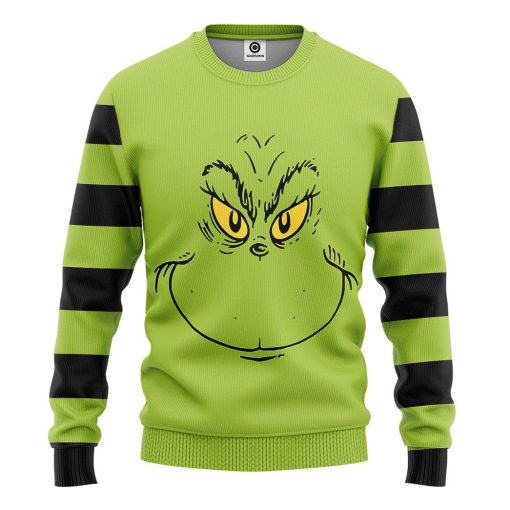 Gearhuman 3D Grinch Stripes Tshirt Hoodie Apparel GB06018 3D Apparel Long Sleeve S