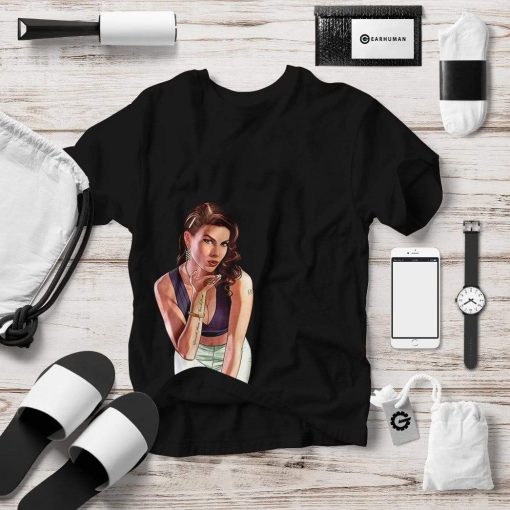 Gearhuman 3D GTA Mulher Kiss Custom Tshirt Hoodie Apparel GN18071 3D Custom Fleece Hoodies