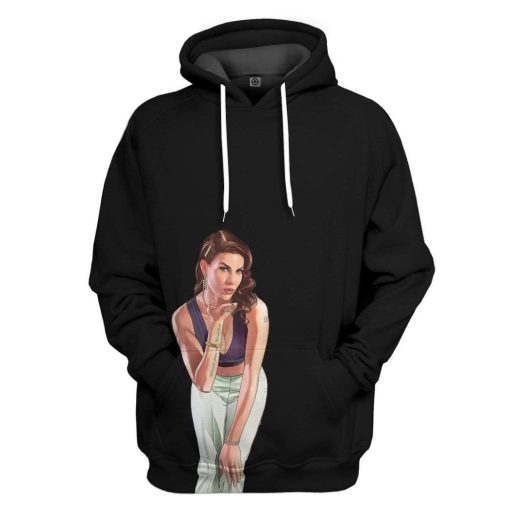 Gearhuman 3D GTA Mulher Kiss Custom Tshirt Hoodie Apparel GN18071 3D Custom Fleece Hoodies Hoodie Black S