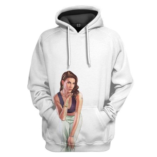 Gearhuman 3D GTA Mulher Kiss Custom Tshirt Hoodie Apparel GN18071 3D Custom Fleece Hoodies Hoodie White S