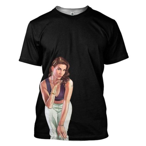 Gearhuman 3D GTA Mulher Kiss Custom Tshirt Hoodie Apparel GN18071 3D Custom Fleece Hoodies T-Shirt Black S