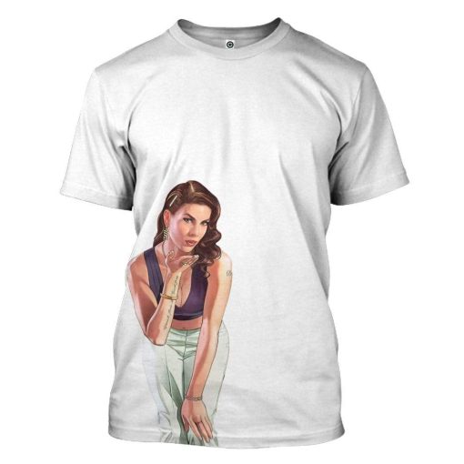 Gearhuman 3D GTA Mulher Kiss Custom Tshirt Hoodie Apparel GN18071 3D Custom Fleece Hoodies T-Shirt White S