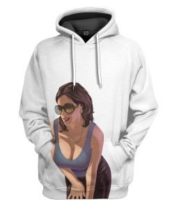 Gearhuman 3D GTA Mulher Kiss Custom Tshirt Hoodie Apparel GN19072 3D Custom Fleece Hoodies Hoodie White S