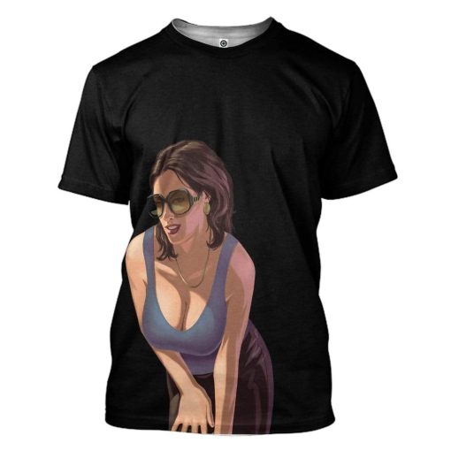 Gearhuman 3D GTA Mulher Kiss Custom Tshirt Hoodie Apparel GN19072 3D Custom Fleece Hoodies T-Shirt Black S