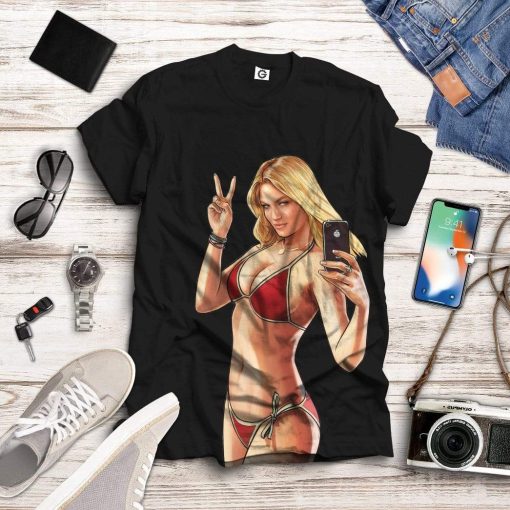 Gearhuman 3D GTA Mulher Kiss Custom Tshirt Hoodie Apparel GN19073 3D Custom Fleece Hoodies