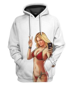 Gearhuman 3D GTA Mulher Kiss Custom Tshirt Hoodie Apparel GN19073 3D Custom Fleece Hoodies Hoodie White S