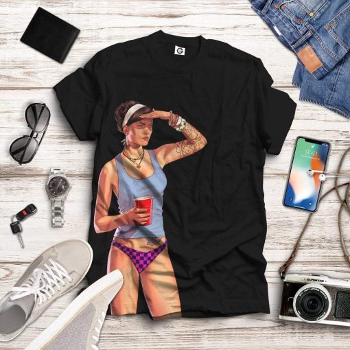 Gearhuman 3D GTA Mulher Kiss Custom Tshirt Hoodie Apparel GN19075 3D Custom Fleece Hoodies