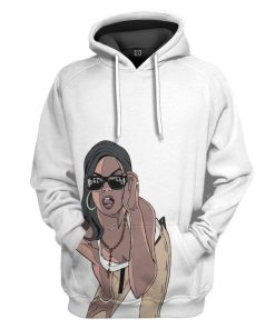 Gearhuman 3D GTA Mulher Kiss Custom Tshirt Hoodie Apparel GN20071 3D Custom Fleece Hoodies Hoodie White S