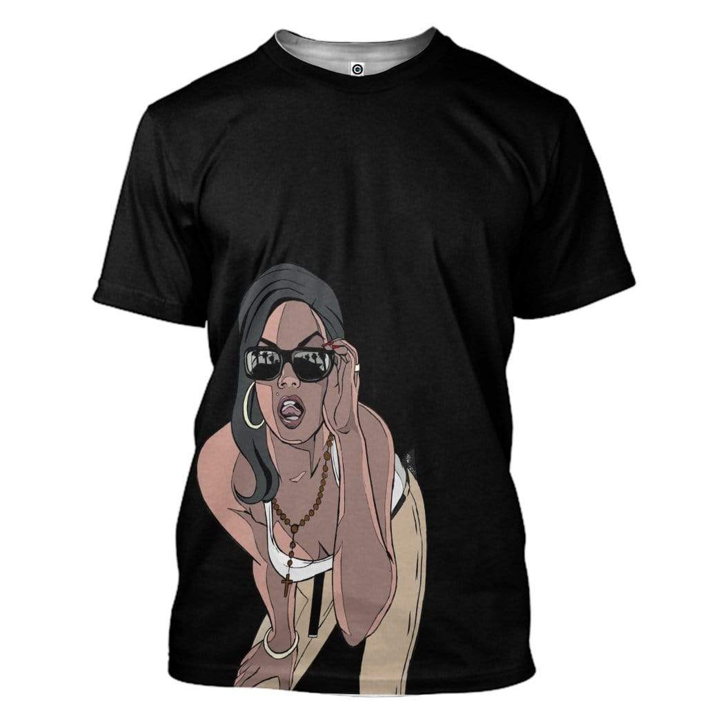 Gearhumans 3D GTA Mulher Kiss Custom Tshirt Hoodie Apparel 7 Gearhuman 3D GTA Mulher Kiss Custom Tshirt Hoodie Apparel GN20071 3D Custom Fleece Hoodies T-Shirt Black S
