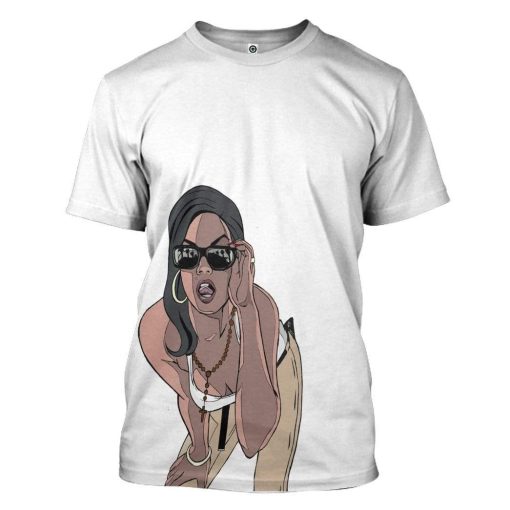 Gearhumans 3D GTA Mulher Kiss Custom Tshirt Hoodie Apparel 17 Gearhuman 3D GTA Mulher Kiss Custom Tshirt Hoodie Apparel GN20071 3D Custom Fleece Hoodies T-Shirt White S