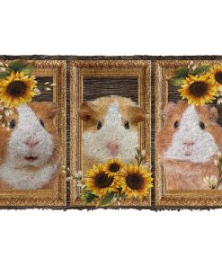 Gearhuman 3D Guine Pig Sunflower Doormat GB03032 Doormat Doormat S(15,8''x23,6'')