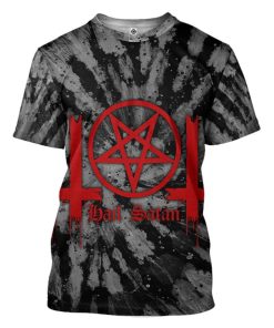 Gearhuman 3D Hail Satan Tie Dye Custom Tshirt Apparel GW100911 3D T-shirt T-Shirt S 