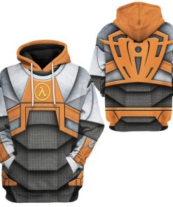 Gearhuman 3D Half life Dr Gordon Freeman Tshirt Hoodie Apparel GB080114 3D Apparel 