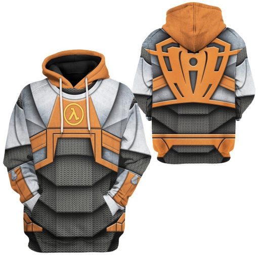 Gearhuman 3D Half life Dr Gordon Freeman Tshirt Hoodie Apparel GB080114 3D Apparel