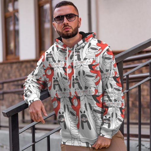 Gearhuman 3D Halloween Cats Hoodie Apparel GQ21094 3D Apparel