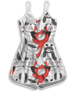 Gearhuman 3D Halloween Cats Rompers GQ21096 Rompers Rompers S 