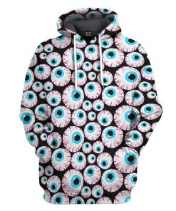 Gearhuman 3D Halloween Creppy Eyes Cusom Hoodie Apparel GN170820 3D Custom Fleece Hoodies Hoodie S 