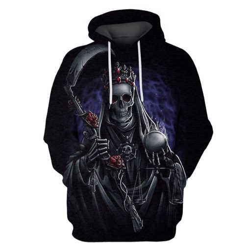 Gearhuman 3d -Halloween Death Hoodies T-Shirt Apparel HL1011058 3D Custom Fleece Hoodies Hoodie S