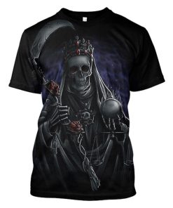 Gearhuman 3d -Halloween Death Hoodies T-Shirt Apparel HL1011058 3D Custom Fleece Hoodies T-Shirt S
